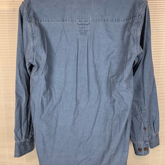 Clear Water Outfitters blue chambray button up men’s shirt size Large - Picture 6 of 10